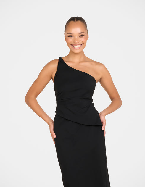 Hoda One Shoulder Midi Dress